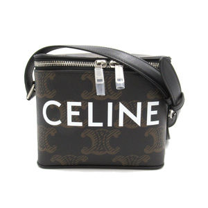 Celine Triomphe Box Canvas Shoulder Bag Brown
